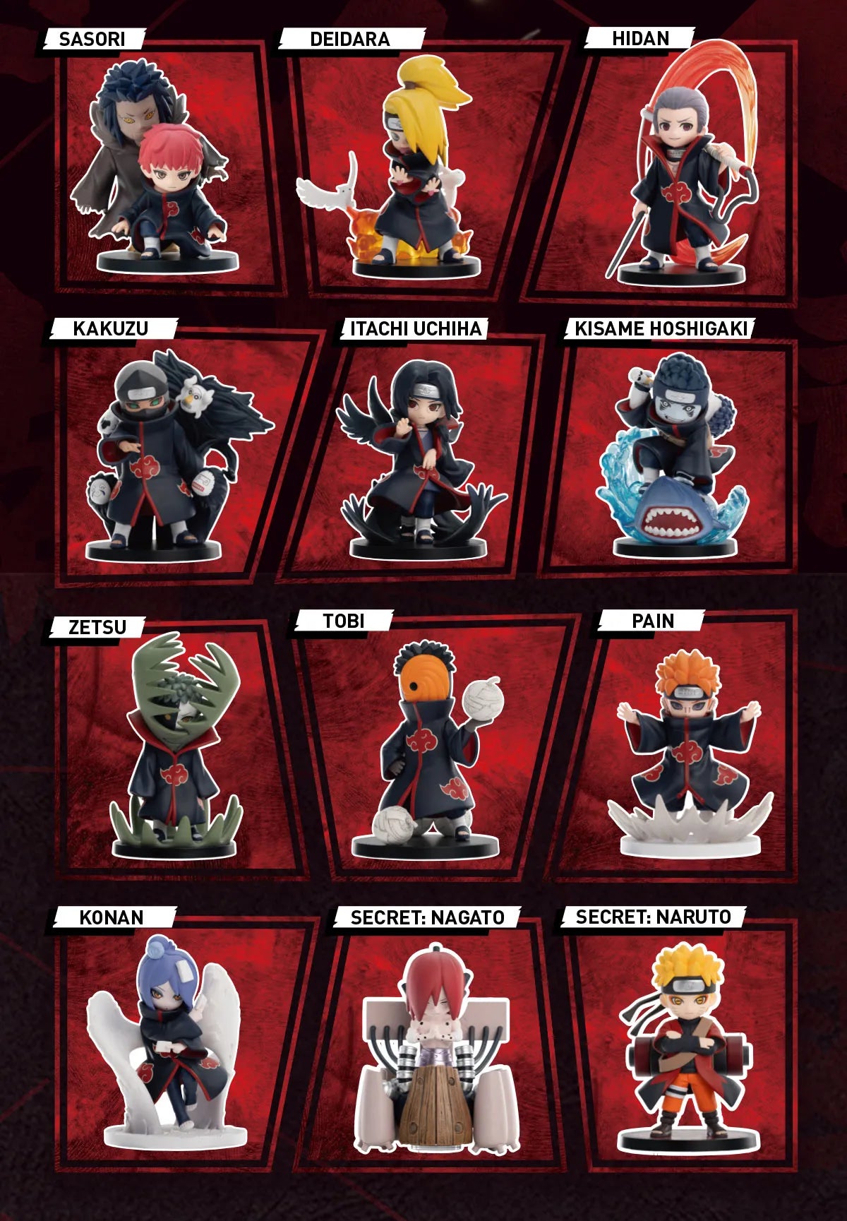POP MART Naruto Shippuden Series Battle Against Akatsuki Themed Figure Blind Boxes Set