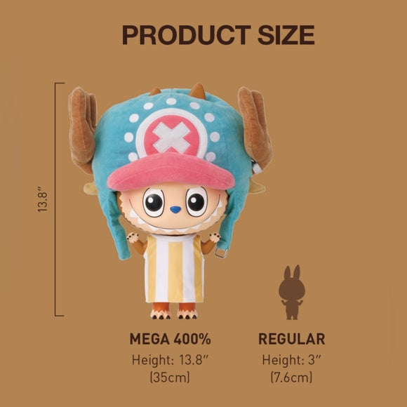 POP MART THE MONSTERS 400% Mega Labubu x One Piece Tony Tony Chopper